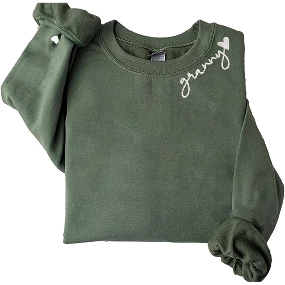 Personalized Embroidered Granny Sweatshirt Grandma Gift Mothers Day